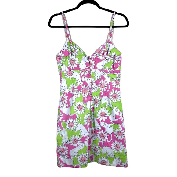 Vintage Lilly Pulitzer Lioness and Sunflower Print Shift Dress (4) - Picture 2 of 8